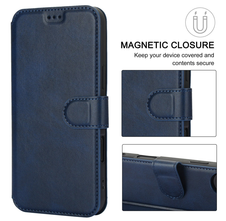 For iPhone 16 Shockproof PU + TPU Leather Phone Case(Blue) - iPhone 16 Cases by buy2fix | Online Shopping UK | buy2fix