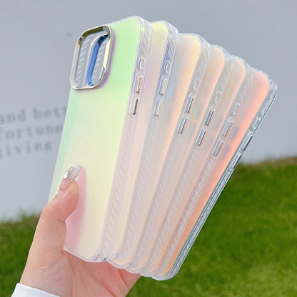 For iPhone 16 Pro Max Color Plating Discoloration PC Phone Case(Cyan Grey) - iPhone 16 Pro Max Cases by buy2fix | Online Shopping UK | buy2fix