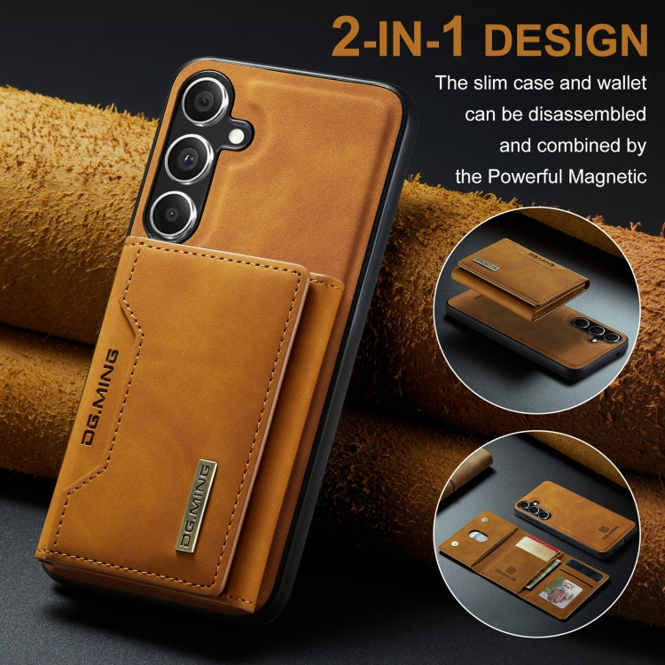 For Samsung Galaxy S24 FE 5G DG.MING M2 Series 3-Fold Multi Card Bag + Magnetic Phone Case(Brown) - Galaxy S24 FE 5G Cases by DG.MING | Online Shopping UK | buy2fix