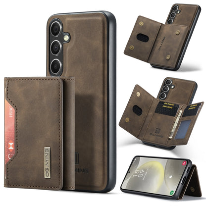 For Samsung Galaxy S24 FE 5G DG.MING M2 Series 3-Fold Multi Card Bag + Magnetic Phone Case(Coffee) - Galaxy S24 FE 5G Cases by DG.MING | Online Shopping UK | buy2fix