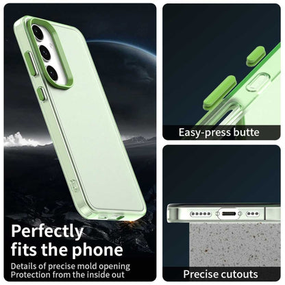 For Samsung Galaxy S25 5G Candy PC Hybrid TPU Shockproof Phone Case(Green) - Galaxy S25 5G Cases by buy2fix | Online Shopping UK | buy2fix