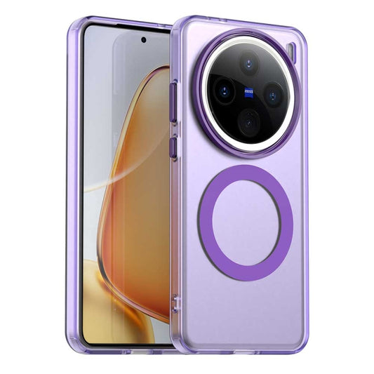 For vivo X200 Pro mini Candy Magsafe PC Hybrid TPU Phone Case(Purple) - X200 Pro mini Cases by buy2fix | Online Shopping UK | buy2fix