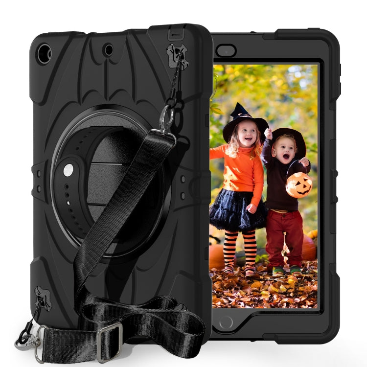 For iPad 9.7 2018 / 2017 / Air 2 Bat Hand Grip Turntable Stand Tablet Case(Black) - iPad 9.7 (2018) & (2017) Cases by buy2fix | Online Shopping UK | buy2fix