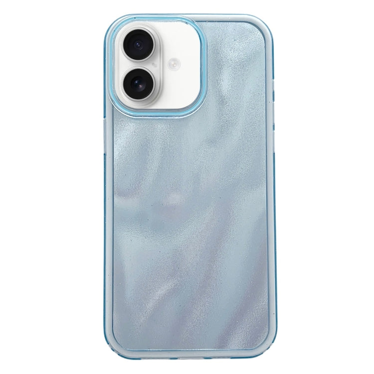 For iPhone 16 Plus Quicksand Texture Glitter TPU Hybrid PC Phone Case(Blue) - iPhone 16 Plus Cases by buy2fix | Online Shopping UK | buy2fix