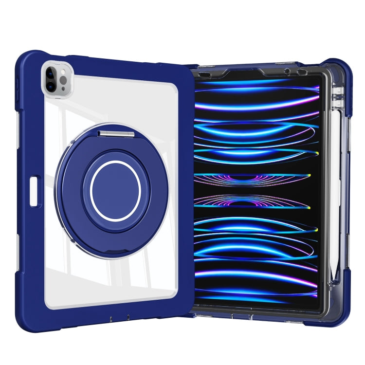 For iPad Pro 11 2022 / Air 10.9 2022 Crystal Armor PC Hybrid TPU Tablet Case with Pen Slot(Dark Blue) - iPad Pro 11 (2022/2021) Cases by buy2fix | Online Shopping UK | buy2fix