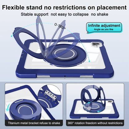 For iPad Pro 11 2022 / Air 10.9 2022 Crystal Armor PC Hybrid TPU Tablet Case with Pen Slot(Dark Blue) - iPad Pro 11 (2022/2021) Cases by buy2fix | Online Shopping UK | buy2fix