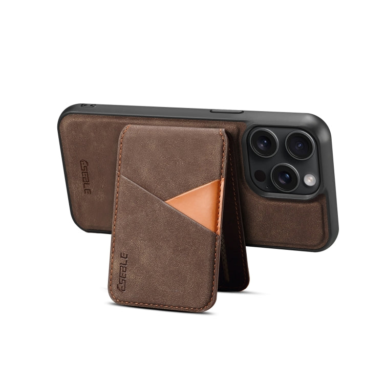 For iPhone 16 ESEBLE E2 Retro Texture Card Slots MagSafe RFID Leather Case(Coffee) - iPhone 16 Cases by ESEBLE | Online Shopping UK | buy2fix