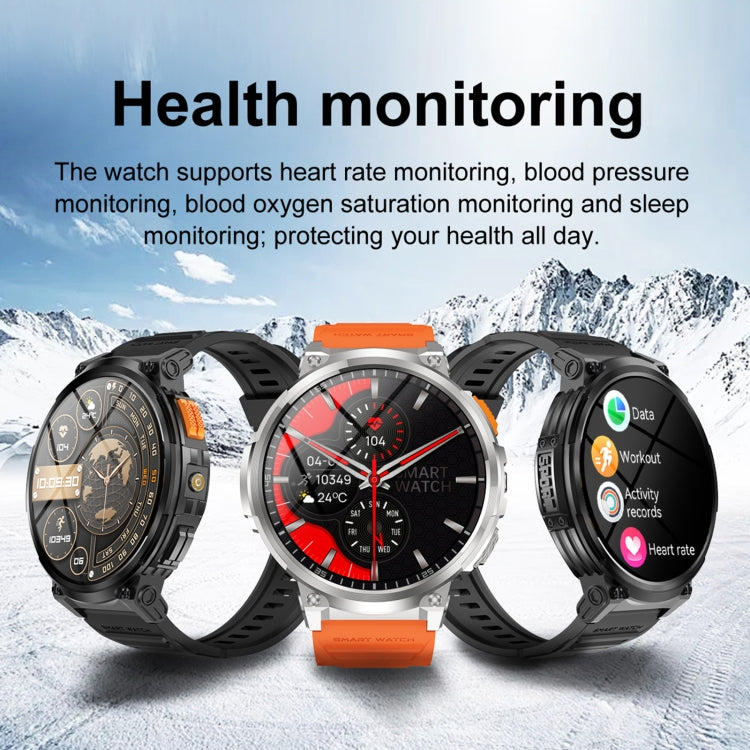 LEMFO K66 1.85 inch Bluetooth Call Smart Watch, Support Heart Rate / Blood Oxygen(Orange) - Smart Watches by LEMFO | Online Shopping UK | buy2fix