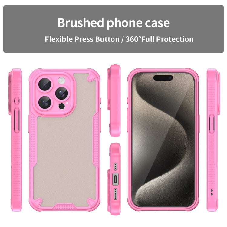 For iPhone 15 Pro Max Armor Glaze PC Hybrid TPU Phone Case(Pink) - iPhone 15 Pro Max Cases by buy2fix | Online Shopping UK | buy2fix