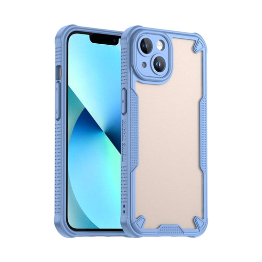 For iPhone 13 Armor Glaze PC Hybrid TPU Phone Case(Blue) - iPhone 13 Cases by buy2fix | Online Shopping UK | buy2fix