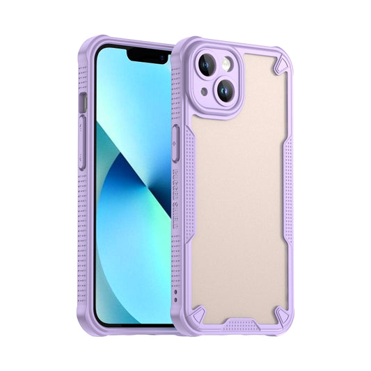 For iPhone 13 Armor Glaze PC Hybrid TPU Phone Case(Purple) - iPhone 13 Cases by buy2fix | Online Shopping UK | buy2fix