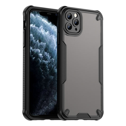 For iPhone 11 Pro Max Armor Glaze PC Hybrid TPU Phone Case(Black) - iPhone 11 Pro Max Cases by buy2fix | Online Shopping UK | buy2fix