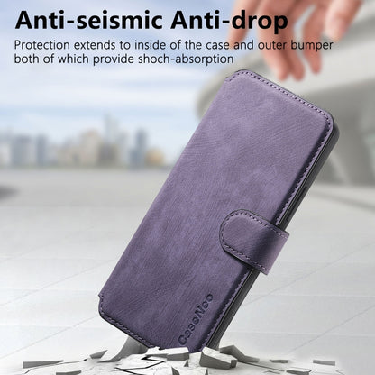 For Motorola Moto G 5G 2024 CaseNeo MagSafe RFID Anti-theft Retro Leather Phone Case(Purple) - Motorola Cases by CaseNeo | Online Shopping UK | buy2fix