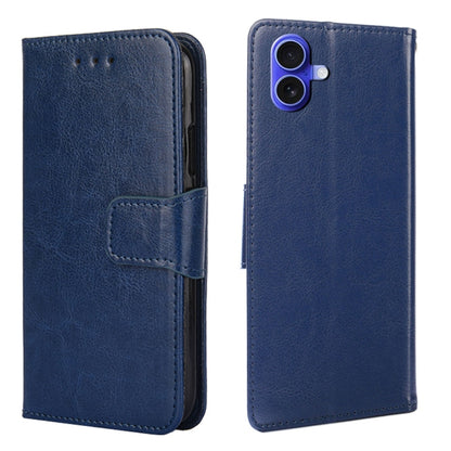 For iPhone 16 Crystal Texture Leather Phone Case(Royal Blue) - iPhone 16 Cases by buy2fix | Online Shopping UK | buy2fix