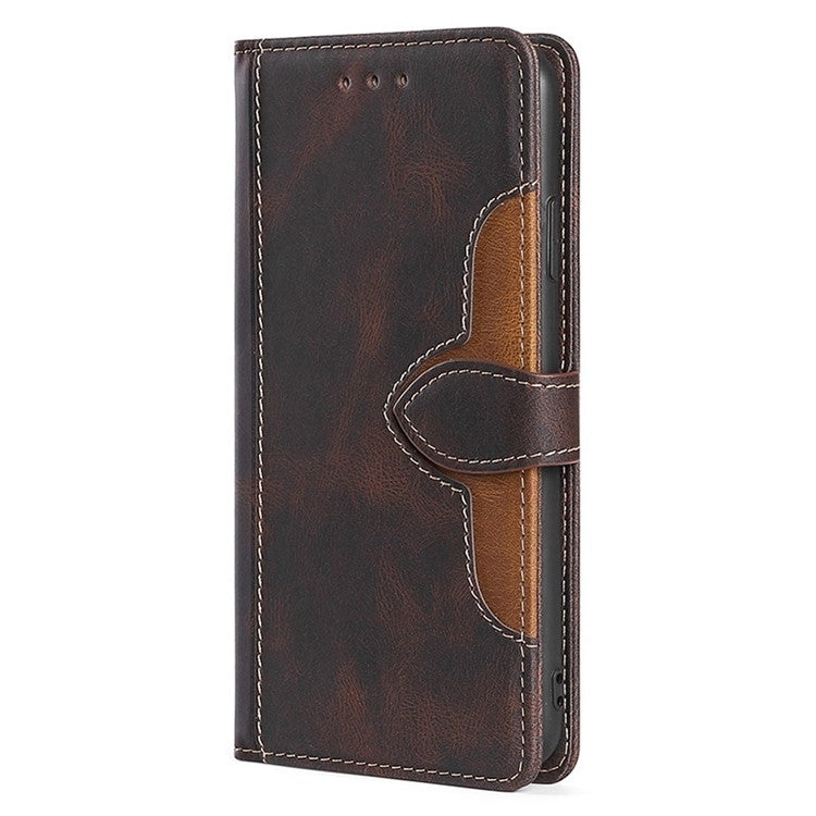 For iPhone 16 Pro Max Skin Feel Magnetic Buckle Leather Phone Case(Brown) - iPhone 16 Pro Max Cases by buy2fix | Online Shopping UK | buy2fix