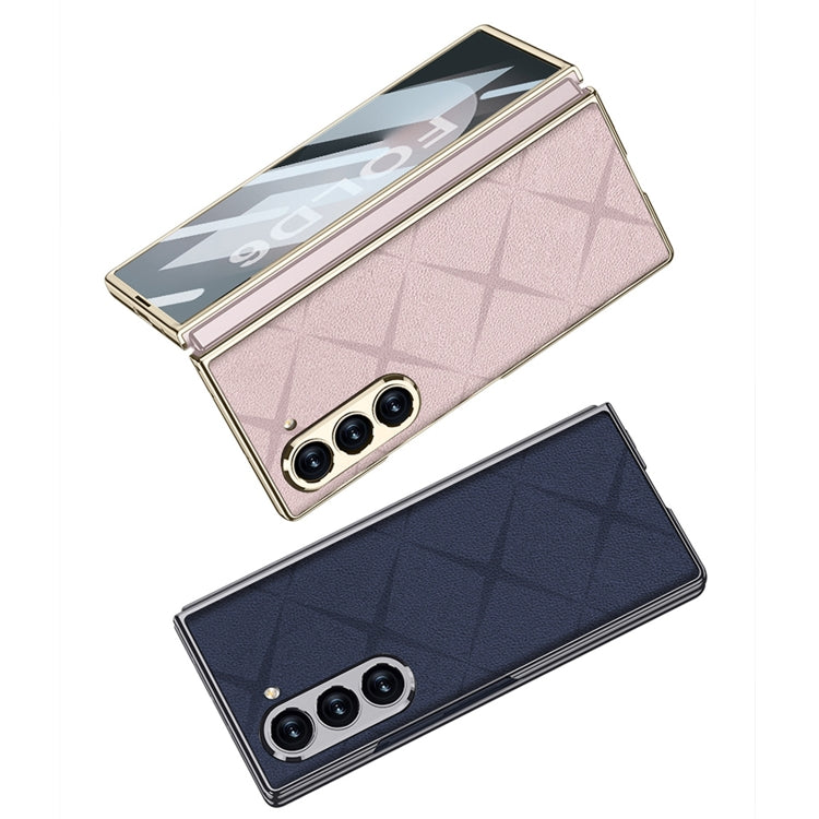 For Samsung Galaxy Z Fold6 GKK Integrated Asterism Plating Leather Full Coverage Phone Case(Pink) - Galaxy Z Fold6 5G Cases by GKK | Online Shopping UK | buy2fix