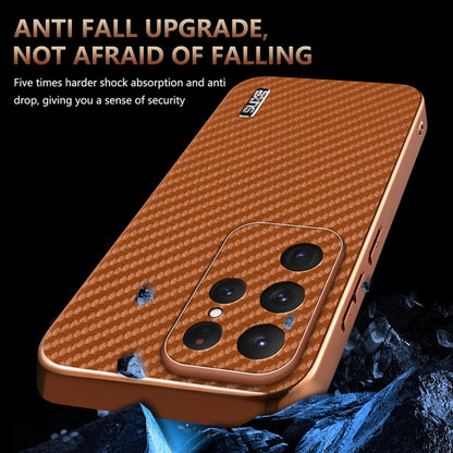 For Samsung Galaxy S25 Ultra 5G AZNS Electroplated Edge Carbon Fiber Texture Phone Case(Blue) - Galaxy S25 Ultra 5G Cases by AZNS | Online Shopping UK | buy2fix