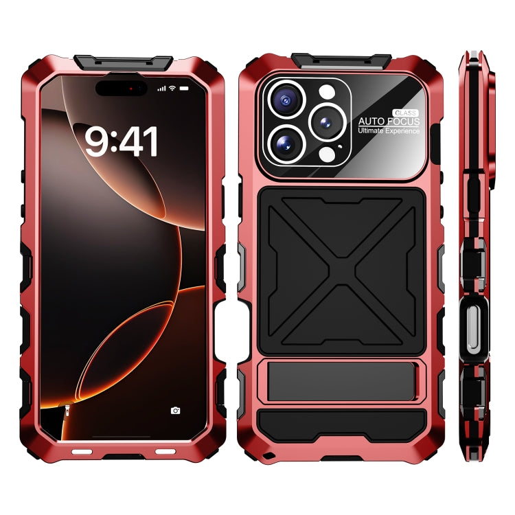 For iPhone 16 Pro Max R-JUST Life Waterproof Dustproof Shockproof Phone Case(Red) - iPhone 16 Pro Max Cases by R-JUST | Online Shopping UK | buy2fix