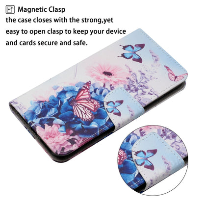 For Samsung Galaxy S25 5G Colored Drawing Pattern Leather Phone Case(Purple Butterfly) - Galaxy S25 5G Cases by buy2fix | Online Shopping UK | buy2fix