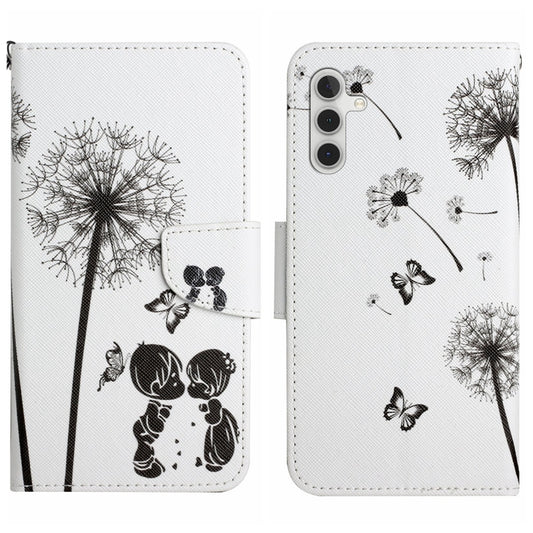 For Samsung Galaxy S25+ 5G Colored Drawing Pattern Leather Phone Case(Dandelion) - Galaxy S25+ 5G Cases by buy2fix | Online Shopping UK | buy2fix