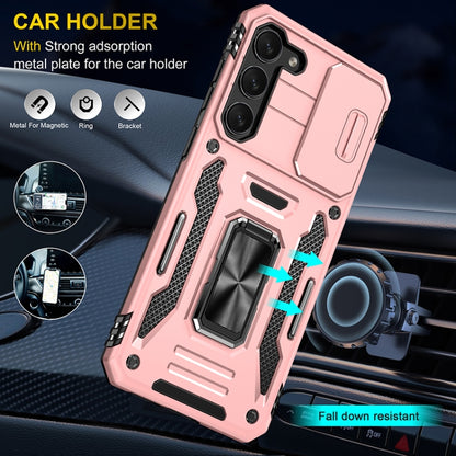 For Samsung Galaxy S25+ 5G Armor PC Hybrid TPU Camera Shield Phone Case(Rose Gold) - Galaxy S25+ 5G Cases by buy2fix | Online Shopping UK | buy2fix