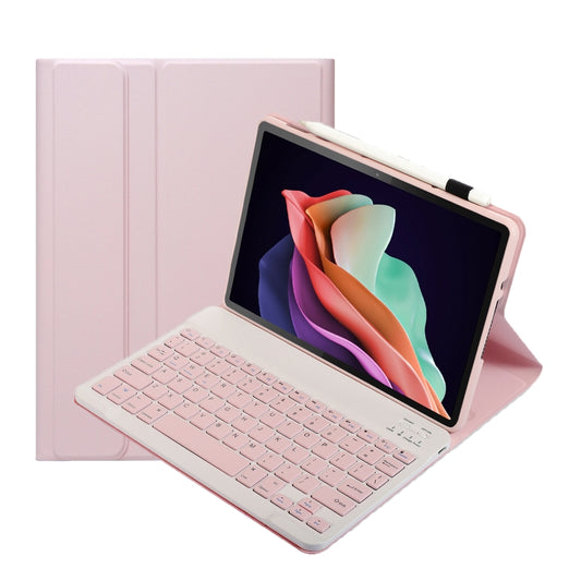 For Huawei MatePad SE 10.4 AH13 Ultra-thin Detachable Bluetooth Keyboard Leather Tablet Case(Pink White) - Others Keyboard by buy2fix | Online Shopping UK | buy2fix