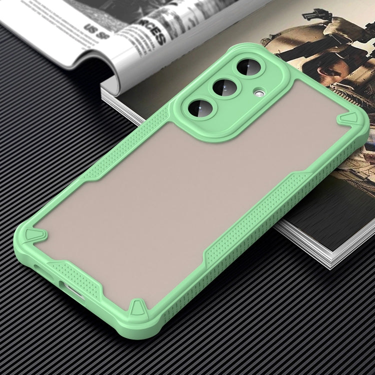 For Samsung Galaxy S25+ 5G Armor Glaze PC Hybrid TPU Phone Case(Green) - Galaxy S25+ 5G Cases by buy2fix | Online Shopping UK | buy2fix