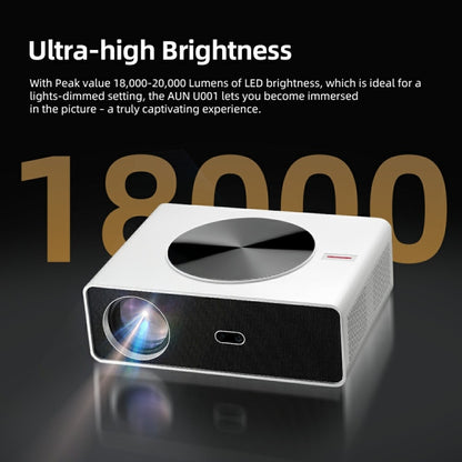 AUN AKEY7 MAX 1920x1080P HD Android LCD Projector EU Plug(White) - LED Projector by AUN | Online Shopping UK | buy2fix