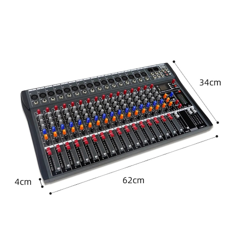 XTUGA CT160X 16-Channels Audio Mixer DJ Mixing Console with 48V Power Supply(EU Plug) - Live Sound Effects Processors by XTUGA | Online Shopping UK | buy2fix