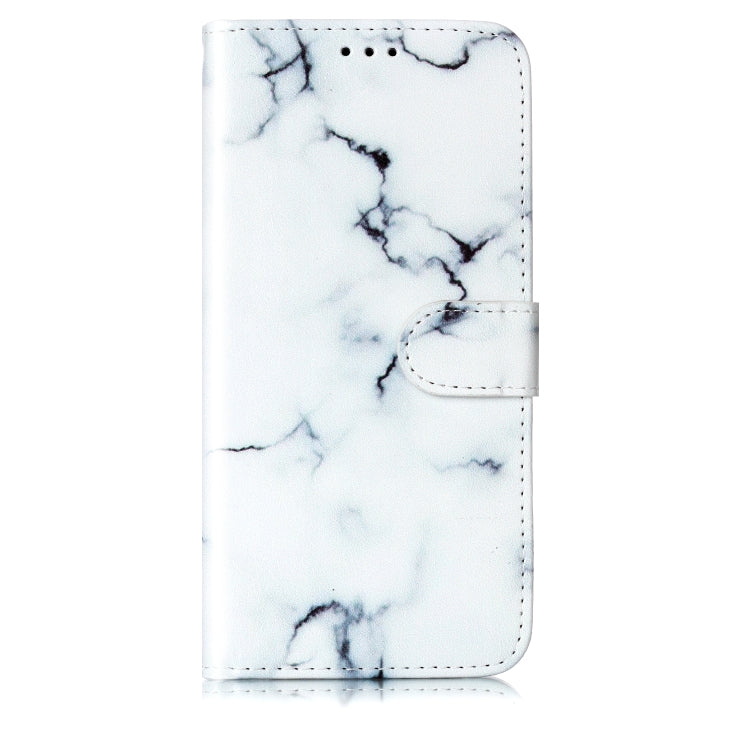 For Samsung Galaxy S25+ 5G Colored Drawing Marble Pattern Leather Phone Case(White Marble) - Galaxy S25+ 5G Cases by buy2fix | Online Shopping UK | buy2fix