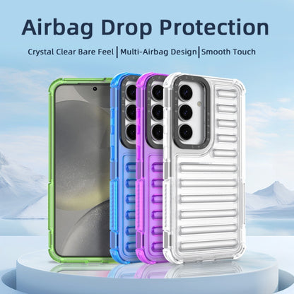 For Samsung Galaxy S25 5G High Transparency TPU Hybrid PC Airbag Phone Case(Peach Red) - Galaxy S25 5G Cases by buy2fix | Online Shopping UK | buy2fix