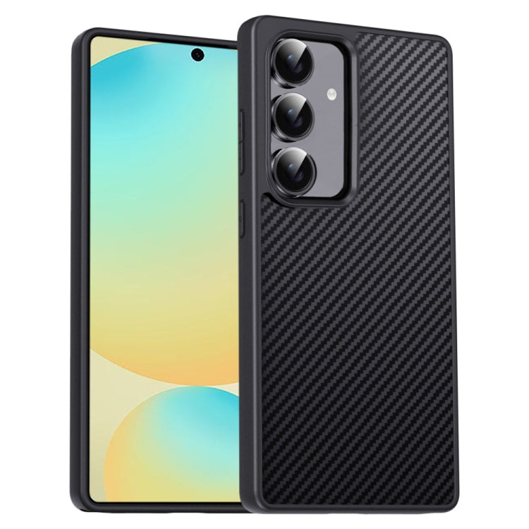 For Samsung Galaxy S25+ 5G Pita Series TPU + PC Texture Phone Case(Black) - Galaxy S25+ 5G Cases by buy2fix | Online Shopping UK | buy2fix