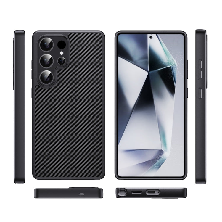 For Samsung Galaxy S25+ 5G Pita Series TPU + PC Texture Phone Case(Grey) - Galaxy S25+ 5G Cases by buy2fix | Online Shopping UK | buy2fix