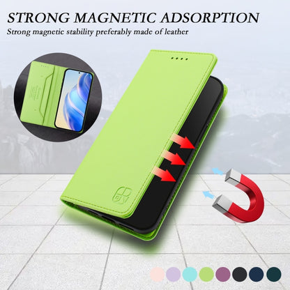 For OnePlus 11 RC01 Dual-Folded Magnetic Suction RFID Leather Phone Case(Grass Green) - OnePlus Cases by buy2fix | Online Shopping UK | buy2fix