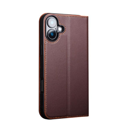 For iPhone 16 Plus QIALINO Classic Gen2 Genuine Leather Phone Case(Brown) - iPhone 16 Plus Cases by QIALINO | Online Shopping UK | buy2fix