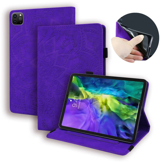 For iPad Air 11 2024 / Air 2022 / 2020 10.9 Calf Texture Embossed Horizontal Flip Leather Case with Holder & Card Slots & Photo Frame(Purple) - iPad Air (2022) / (2020) 10.9 Cases by buy2fix | Online Shopping UK | buy2fix