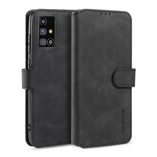 For Samsung Galaxy M31s DG.MING Retro Oil Side Horizontal Flip Case with Holder & Card Slots & Wallet(Black) - Galaxy Phone Cases by DG.MING | Online Shopping UK | buy2fix