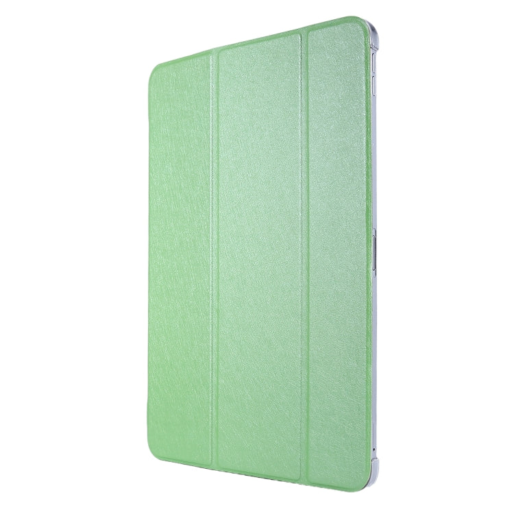 Silk Texture Flip Magnetic PU Leather Smart Case with Three-folding Holder For iPad Air 11 2024 / Air 2022 / 2020 10.9(Green) - iPad Air (2022) / (2020) 10.9 Cases by buy2fix | Online Shopping UK | buy2fix