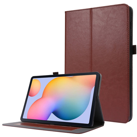 For Samsung Galaxy Tab S8 / Galaxy Tab S7 / SM-870 Crazy Horse Texture Horizontal Flip Leather Case with 2-folding Holder & Card Slot(Brown) - Galaxy Tab S8 Cases by buy2fix | Online Shopping UK | buy2fix