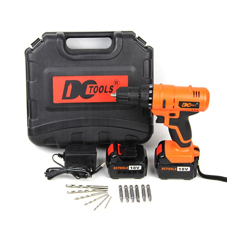 D017-18V Stepless Speed Changing Rechargeable Electric Drill Set with LED light, AC 220V, EU Plug, Random Color Delivery - Drill & Drill Bits by buy2fix | Online Shopping UK | buy2fix