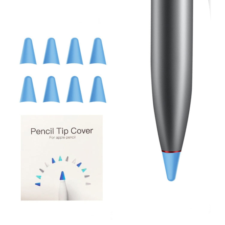 8 PCS Non-slip Mute Wear-resistant Nib Cover for M-pencil Lite (Dark Blue) - Pencil Accessories by buy2fix | Online Shopping UK | buy2fix