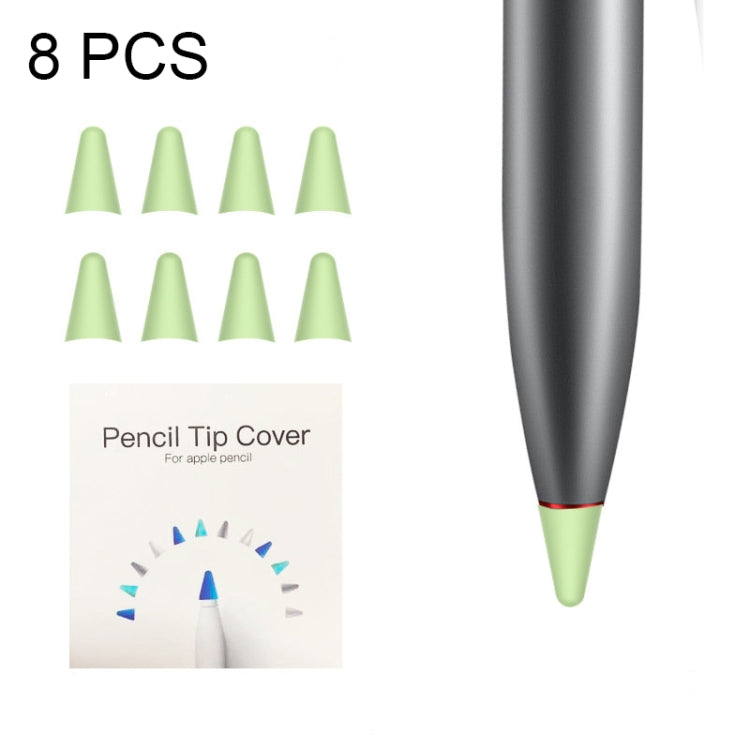 8 PCS Non-slip Mute Wear-resistant Nib Cover for M-pencil Lite (Green) - Pencil Accessories by buy2fix | Online Shopping UK | buy2fix