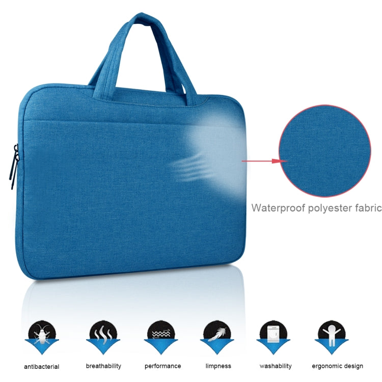 Universal Multiple Pockets Wearable Oxford Cloth Soft Portable Leisurely Handle Laptop Tablet Bag, For 13.3 inch and Below Macbook, Samsung, Lenovo, Sony, DELL Alienware, CHUWI, ASUS, HP (Blue) - 13.3 inch by buy2fix | Online Shopping UK | buy2fix