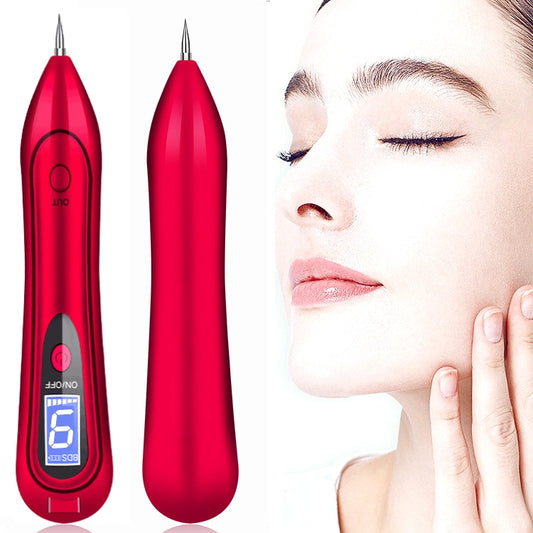 SONGSUN X2 Professional Portable Skin Spot Tattoo Freckle Removal Machine Mole Dot Removing Laser Plasma Beauty Care Pen with LCD Display Screen & 9 Gears Adjustment(Red) - Beauty Instrument by buy2fix | Online Shopping UK | buy2fix