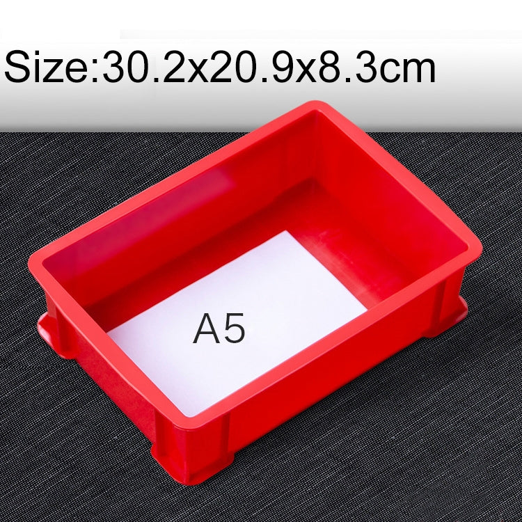 Thick Multi-function Material Box Brand New Flat Plastic Parts Box Tool Box, Size: 30.2cm x 20.9cm x 8.3cm(Red) - Storage Bags & Boxes by buy2fix | Online Shopping UK | buy2fix