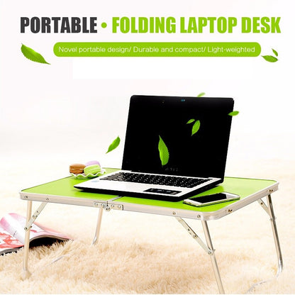 Plastic Mat Adjustable Portable Laptop Table Folding Stand Computer Reading Desk Bed Tray (Black) - Laptop Stand by buy2fix | Online Shopping UK | buy2fix
