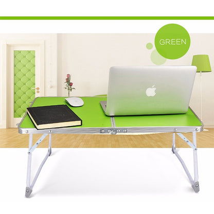 Plastic Mat Adjustable Portable Laptop Table Folding Stand Computer Reading Desk Bed Tray (Green) - Laptop Stand by buy2fix | Online Shopping UK | buy2fix