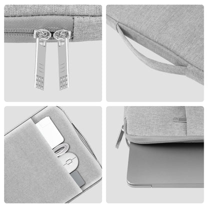 HAWEEL Laptop Sleeve Case Zipper Briefcase Bag with Handle for 15-16.7 inch Laptop(Grey) - 15.6 - 17 inch by HAWEEL | Online Shopping UK | buy2fix