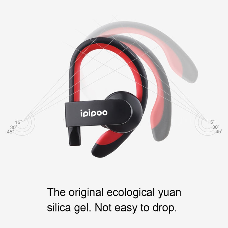 ipipoo iL98BL Ear-hung Bluetooth Headset(Red) - Neck-mounted Earphone by ipipoo | Online Shopping UK | buy2fix