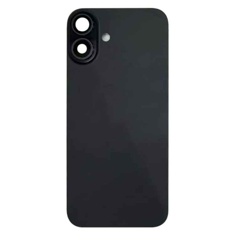 For iPhone 16 Battery Back Cover with Camera Lens Cover(Black) -  by buy2fix | Online Shopping UK | buy2fix